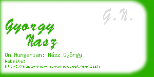 gyorgy nasz business card